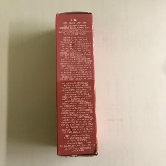NYX Makeup Wonder Stick Dual-Ended Cream Blush Light Peach & Baby Pink - Picture 2 of 6